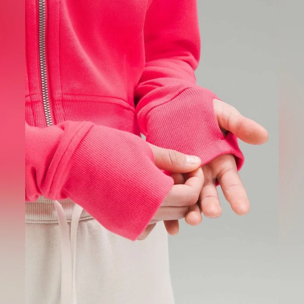 Lululemon Scuba Full-Zip Cropped Hoodie in Lip Gloss Size 6